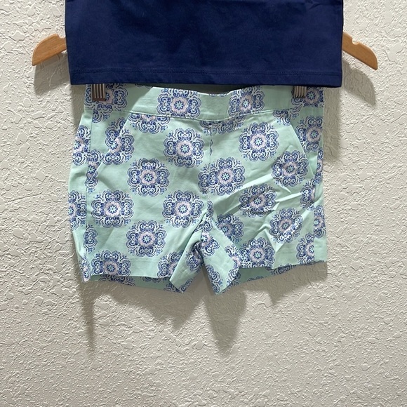 Janie and jack girls navy blue top & floral shorts SET size 8 NWT… - Picture 3 of 9